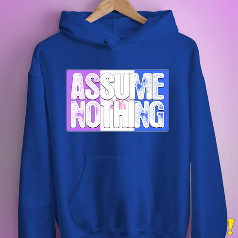 Assume Nothing Drag Pride Flag Hoodie - Royal Blue